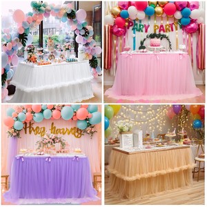 Personalizar Organza <span class=keywords><strong>tul</strong></span> a mano Tutu de <span class=keywords><strong>mesa</strong></span> para fiesta de boda cumpleaños Deco - Product Image 6