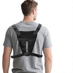 Nuevo Chaleco Deportivo Resistente con Bolsillo en el Pecho, Cierre de Cremallera, Diseño Reflectante, Ajustable, Transpirable, de Poliéster, para Ciclismo al Aire Libre - Product Image 1