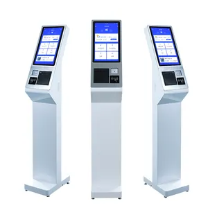 KFC restaurant 15.6 inch touch screen cashless POS fast food self service order payment terminal kiosk floor stand machine