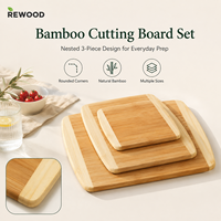 Planche à découper en bambou de qualité alimentaire avec logo gravé personnalisé pour les programmes de marques privées et de vente au détail pour les cuisines