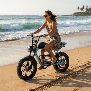 Bicicleta Eléctrica Beach Cruiser con Neumáticos Anchos Antideslizantes y Diseño Impermeable para Vacaciones en la Playa y Paseos por la Arena - Product Image 1