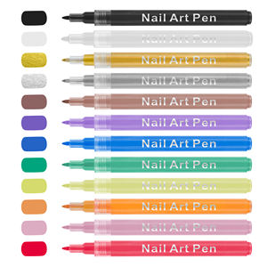 Bolígrafos para Decoración de Uñas de 12 Colores OEM, Bolígrafo para Graffiti de Uñas, Delineador para Dibujar, Herramientas de Manicura para Arte de Uñas DIY - Product Image 5