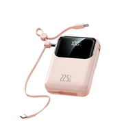 Nouvelle batterie externe portable mini CCC 22,5 W 20000 mAh à charge rapide avec câble détachable et affichage numérique, personnalisable pour iPhone 17