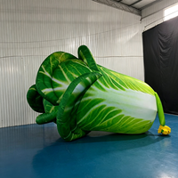 Modèle de chou gonflable géant personnalisé de 6 m, ballon de légume vert pour la promotion en supermarché, décoration d'événements en plein air