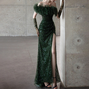 slim fit dress slacks DARK GREEN TEXTURED VELVET DRESS – codressing
