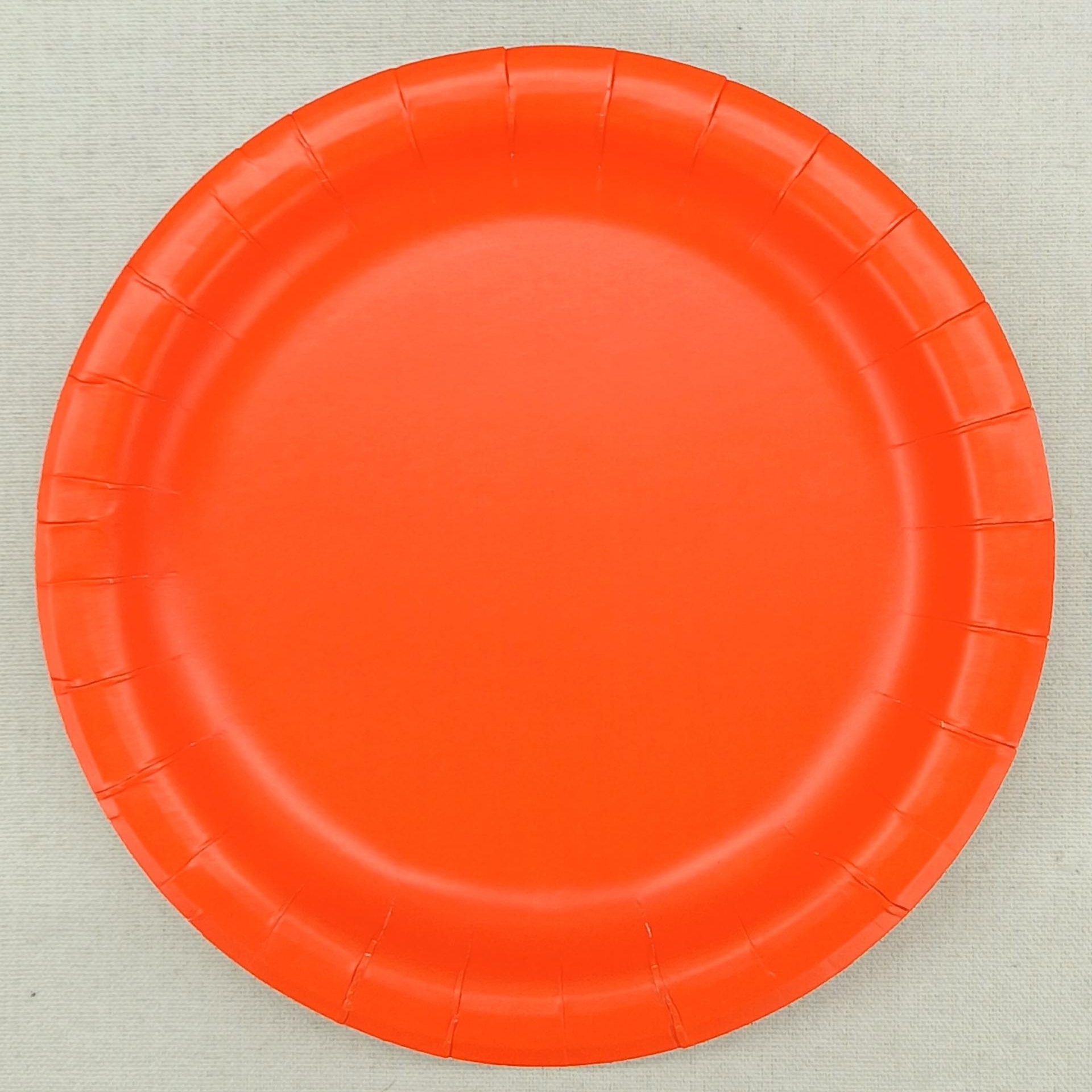 Plato naranja de 7 pulgadas * 10 piezas