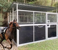 Abri mobile pour chevaux de style australien, installation rapide, écurie préfabriquée en acier, taille personnalisable pour