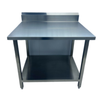 Table de préparation alimentaire double couche en acier inoxydable pour cuisine extérieure, prix usine, fournitures de restaurant