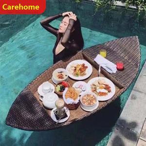 <span class=keywords><strong>Plateau</strong></span> flottant <span class=keywords><strong>de</strong></span> petit déjeuner <span class=keywords><strong>de</strong></span> brunch en rotin personnalisé d'hôtel pour la piscine <span class=keywords><strong>plateau</strong></span> flottant <span class=keywords><strong>de</strong></span> piscine pour la nourriture et les boissons plateaux <span class=keywords><strong>de</strong></span> service - Product Image 5
