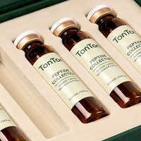 Boîte rigide à clapet magnétique verte personnalisée pour flacons de peptides, avec logo estampé à chaud sur pulpe moulée
