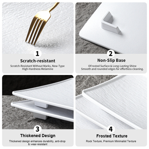 Melamine Rechthoekige Borden Voor Commerciële Restaurants Hotels Koude Schotel Hete Pot Zeevruchten Onbreekbare Melamine Serviesborden - Product Image 4