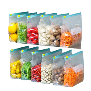 ถุงพลาสติกสำหรับแช่อาหารในตู้เย็น ชนิดพิเศษสำหรับใช้ในครัวเรือน ผลิตจากพลาสติก PE PVC เกรดอาหาร หนาพิเศษ ผิวด้าน ปิดผนึกด้วยซิป นำกลับมาใช้ใหม่ได้ ผลิตในญี่ปุ่น - Product Image 1