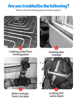 Détecteur de fuites acoustiques PQWT-CL pour tuyaux, outils de plomberie, détecteur de fuites d'eau souterraines pour canalisations de 2m, 3m, 4m, 5m, 6m