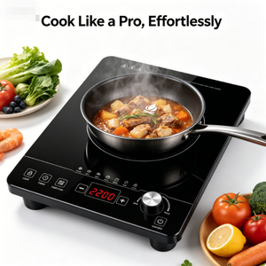 Table de cuisson à induction à double bouton tactile, 2200W, bobine CCA simple, 7 fonctions, cuisinière électrique domestique – Offre Spéciale - Product Image 5