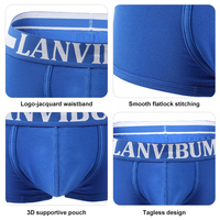 Sous-vêtements pour hommes en gros avec logo personnalisé OEM, différentes couleurs, logo personnalisé, caleçons classiques confortables en coton pour hommes