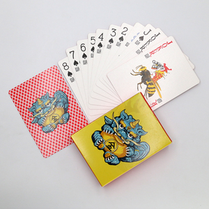 Cartas de Juego Personalizadas con Esquinas Cuadradas, Acabado Brillante, Diseño Personalizado, Reverso a Cuadros Rojos, Motivo de Dragón Dorado, para Juego de Póker - Product Image 6