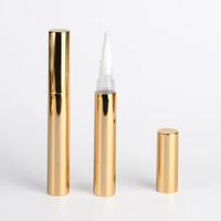 2ml 4ml 5ml gravure or cosmétique Twist emballage maquillage vide soins des ongles lèvres Gloss conteneurs Tube cuticule huile stylo avec brosse