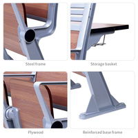 Chaises de théâtre ShanFeng Ultimate pour les ensembles d'école d'église Sièges d'église pliants sectionnels avec tables confortables et pratiques