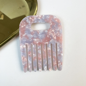 Acétate de Cellulose pour femmes cheveux côté peignes simples écaille de tortue large dent acide acétique peigne plat cadeau d'affaires promotionnel - Product Image 5