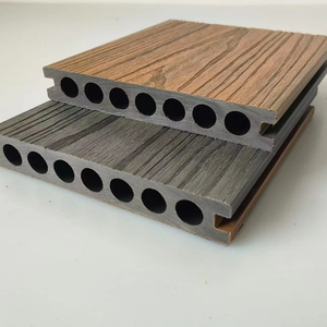 Planche en bois-plastique co-extrudé WPC au design moderne, couleur marbrée, sept trous, pour sol extérieur, jardin, cuisine, pose facile par clic - Product Image 2