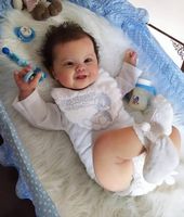 NPK 55CM Reborn Baby Toddler Doll Boy Kodi Pintura 3D realista con venas visibles Cabello enraizado Arte coleccionable de alta calidad