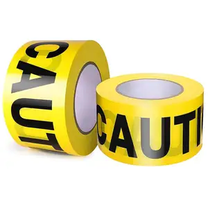 Vàng CAUTION tape 2 gói, 3 "an toàn Băng CAUTION Tape cuộn, Băng xây dựng cho nguy hiểm/Khu vực nguy hiểm/Halloween