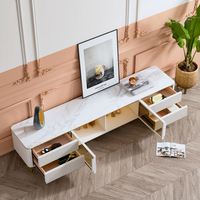 Table basse en roche frittée et meuble TV combinés pour salon, style simple et moderne, pour petite famille, chambre nordique, meubles TV de luxe léger