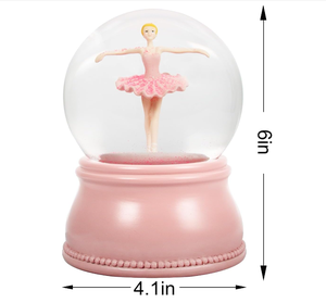 Globo de Nieve Musical Giratorio Personalizado con Bailarina Navideña, Adorno de Lujo, Regalo de Cumpleaños, Recuerdo de Resina para Niñas - Product Image 6