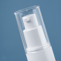 Bouteille sous vide en plastique, 15ML, 30ml, 50ml, 80ML, PP, blanc, Long col, presse, émulsion, bouteille vide de remplissage cosmétique