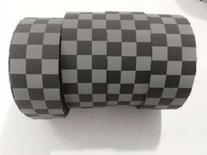 Diseño personalizado gris plata reflectante a <span class=keywords><strong>cuadros</strong></span> blanco y negro impresión Check cinta de tela coser en Reflector ropa de trabajo <span class=keywords><strong>chaleco</strong></span> de seguridad - Product Image 4