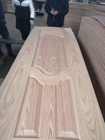Peau de porte moulée Hdf 3mm Placage de bois naturel Contreplaqué Peau de porte Hdf Peau de porte