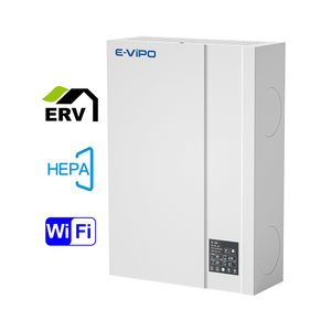 Système de ventilation à récupération d'énergie ERV mural pour maison E-<span class=keywords><strong>VIPO</strong></span> 150m3/h, récupérateur de chaleur avec ventilateur ERV sans conduit HEPA - Product Image 6