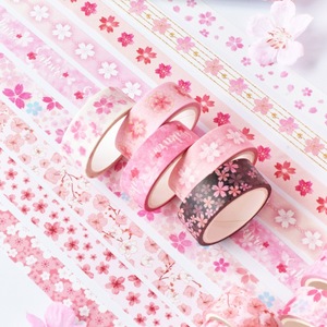 เทปวาชิลายดอกซากุระแสนโรแมนติก 12 ม้วน 5 ม. สำหรับตกแต่งสมุดบันทึก งานฝีมือ DIY ของขวัญ - Product Image 3