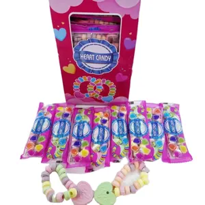 OEM Wholesale Individually Wrap Assorted 12g*48pcs*12boxes Fruit Bracelet Candy Necklace Tablet Hard Candy