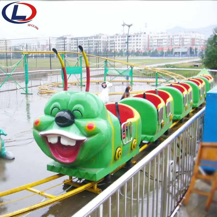 Taman hiburan Roller Coaster roda ulat cacing wahana ulat trek Budworm kereta untuk anak-anak