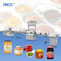 Machine de remplissage de petits flacons pour sauce arachide liquide à haute viscosité HNOC Tahini Jar, également adaptée au miel