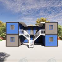 Maisons préfabriquées traditionnelles économiques avec toilettes et cuisine, conteneur Boxspace pour sites miniers en acier