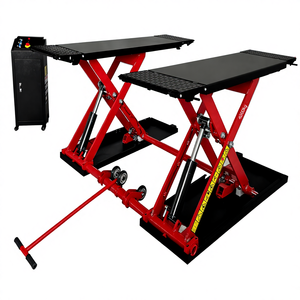 Elevador de tijera de elevación media para coche, elevador de tijera eléctrico, herramientas de reparación de automóviles, 4000Kg, elevador portátil de <span class=keywords><strong>2</strong></span> postes para coche - Product Image 1