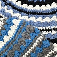 Kipá Grande Hecha a Mano de 24 cm, 100% Algodón, Gorro de Oración Judío, Gorro de Ganchillo Tejido, Yarmulka Étnica, Gorro Kufi para Hombre y Niño