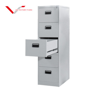 Meuble de bureau en métal à prix d'usine, classeur vertical en acier à 5 tiroirs - Product Image 5