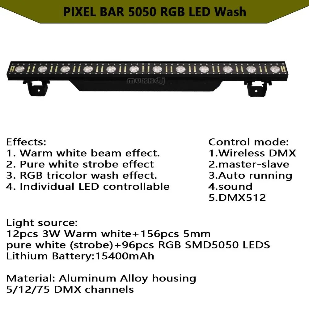 Luce effetto palcoscenico Pixel Bar 5050 LED RGB Pixel Wash striscia lineare illuminazione a LED effetto stroboscopico luce