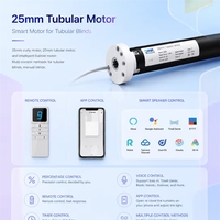 Moteur tubulaire pour stores JINK 25mm ZMTQ-1.3/ AC 100-240V Nm, rideau intelligent avec télécommande, application et commande vocale