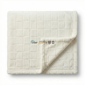 Couverture en velours jacquard 3D à motif personnalisé avec logo brodé pour hôtel, idéale pour les anniversaires et l'accueil des invités VIP - Product Image 1