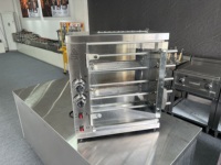 Four à poulet électrique au gaz, rôtissoire automatique, gril à poulet, machine commerciale en acier inoxydable