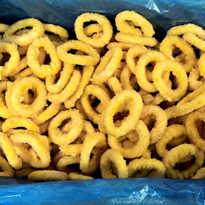 Snack pré-frit pour les restaurants Option végétalienne congelée Anneaux d'oignon hachés Enrobage de chapelure de farine pour enfants Sacs emballés - Product Image 1