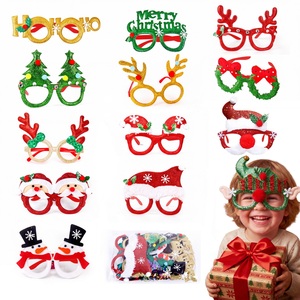Juego de 6/12/24 Piezas de Monturas de Gafas Brillantes Navideñas, Gafas Festivas de Plástico Ecológico, Accesorios para Fotos de Fiesta - Product Image 1