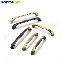 Koppalive antique bronze armoires de cuisine tiroir poignées scandinave en laiton brossé poignée de cuivre