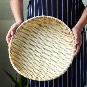 Keranjang anyaman rotan kerajinan bulat untuk melayani roti dan makanan solusi penyimpanan bergaya - Product Image 4