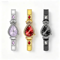 Connecteur de bracelet de montre noir en gros, ovale, avec zircone colorée, lien de charme italien, compatible avec les perles en acier inoxydable de 9 mm pour la fabrication de bijoux DIY