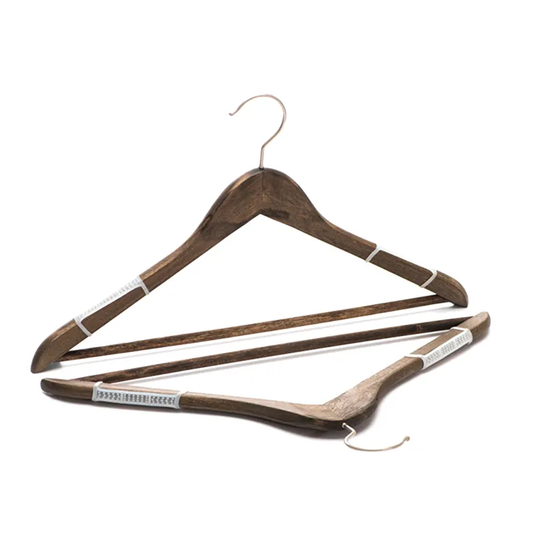 Fabrikant Hete Verkoop Antieke Goedkope Kleerhanger Houten Pak Hanger Met Anti Slip Strip